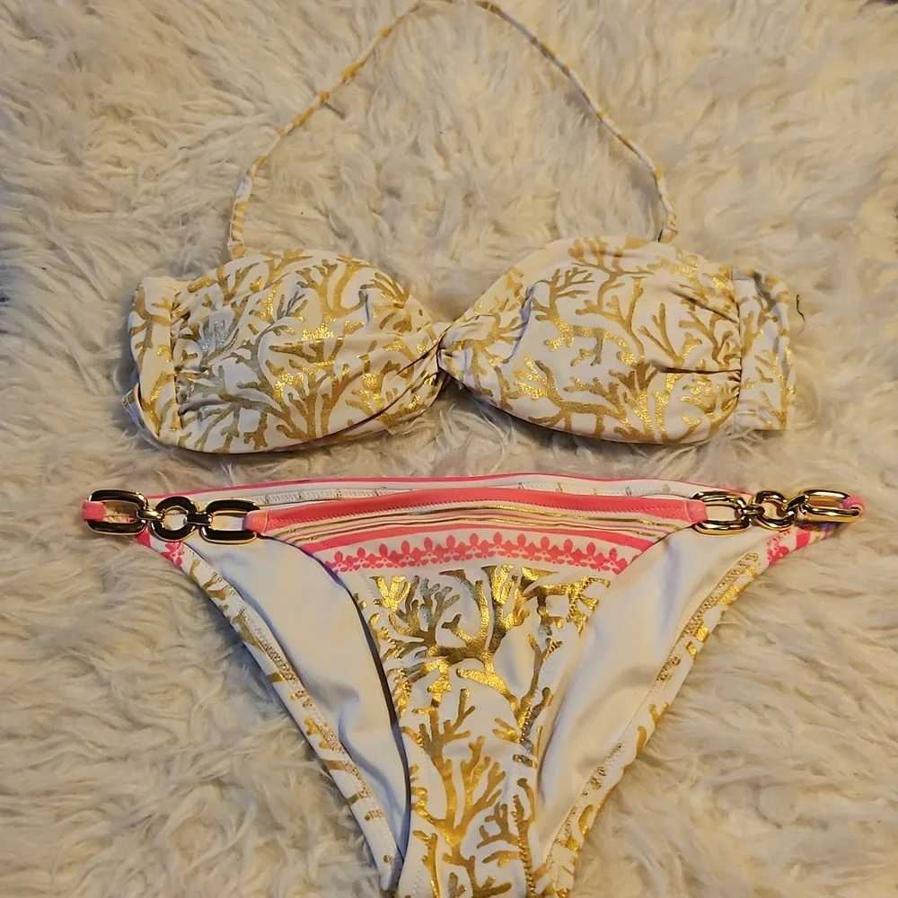 2011 Vintage Victorias Secret Tropical Print Bikini Set